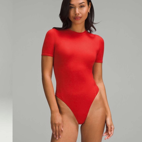 Lululemon Wundermost Nulu Short-Sleeve Crew Thong Bodysuit - like new - Picture 2 of 16
